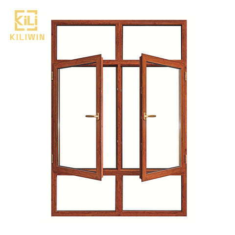 Kiliwin Make in China hot sale low price luxury aluminium wood casement windows for nigeria on China WDMA