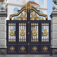 Korea Russia Turkey Thailand Luxury Villa Modern Aluminum Sliding Main Gate Front Doors Pivot Aluminium Garden Entry Door Price on China WDMA