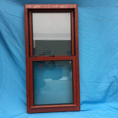 LZ American style aluminum single hung windows aluminum frame tempered glass window on China WDMA