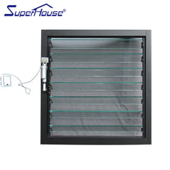 Large size Electric aluminium frame adjustable glass louvre window for sale on China WDMA