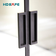 Latest design black frame soft closing synchronized glass sliding door on China WDMA