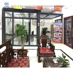 Living room Residential Aluminum Double/ Single fireproof standard Glass Sliding Doors size on China WDMA