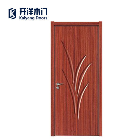 Low cost and high quality mdf pvc door flat door wooden bedroom main designs doors on China WDMA