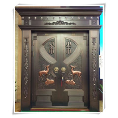 Luxury double entry doors used exterior french doors for sale Imitated copper security door on China WDMA