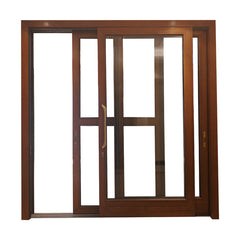 Luxury heavy duty double glazing 3 panel 4 panel triple tracks Thailand aluminum sliding glass door on China WDMA