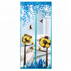 Magnetic door insect screen curtain pleated mesh folding screen door on China WDMA