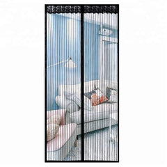 Magnetic door insect screen curtain pleated mesh folding screen door on China WDMA