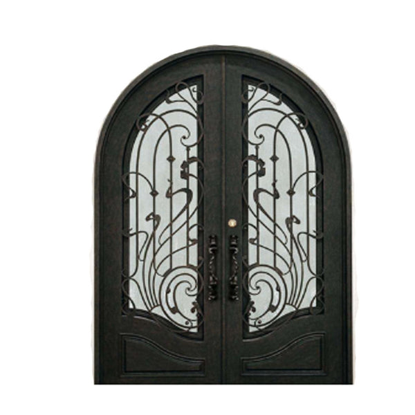 Manufacture wronght iron entry double /single door on China WDMA