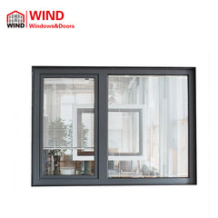 Modern Aluminum Wood Casement Double Glazed Windows Electric Jalousie on China WDMA