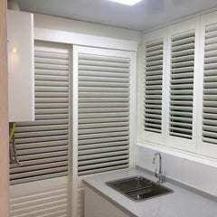 Modern Australia Wood White Horizontal Open Folding Plantation Shutters Directly From China on China WDMA