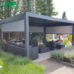 Modern Bioclimatic Motorised Pergola Aluminium Louvre Opening Roof With Remote Control on China WDMA