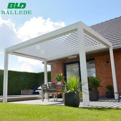 Modern Bioclimatic Motorised Pergola Aluminium Louvre Opening Roof With Remote Control on China WDMA