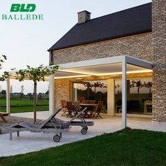 Modern Bioclimatic Motorised Pergola openning louvre vergola, metal louver roof waterproof on China WDMA