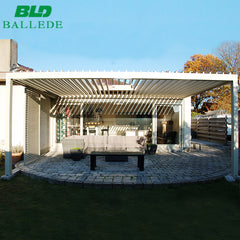 Modern Bioclimatic Motorised Pergola openning louvre vergola, metal louver roof waterproof on China WDMA