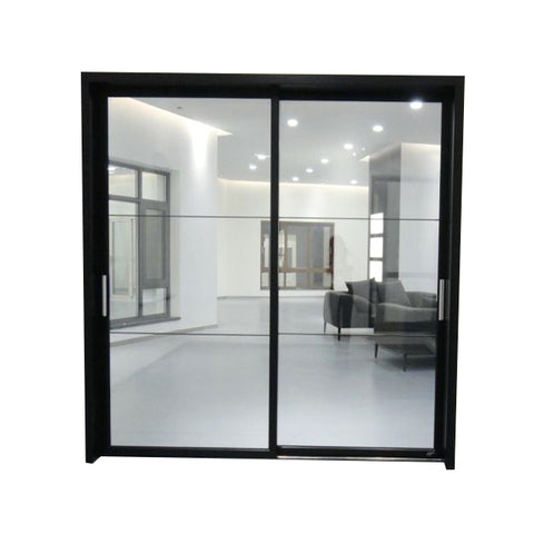 Modern Simple Design Powder Coated Thermal-break Soundproof Aluminum Slimline Sliding Patio Glass Doors For Dining Room on China WDMA