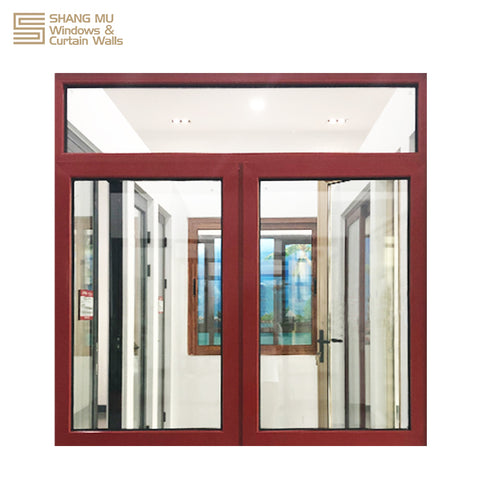 Modern design double glazed aluminium french casement window on China WDMA