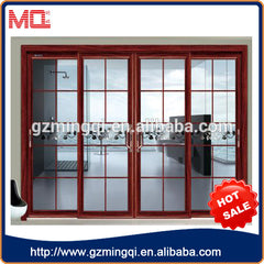 Modern design interior aluminum double pane sliding glass doors on China WDMA