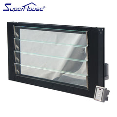 Most popular Electric aluminium frame adjustable glass louvre window for commercial project