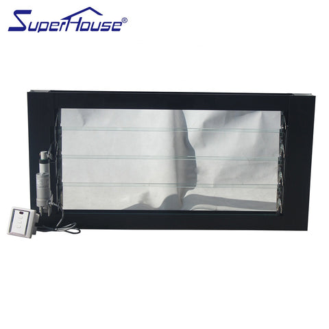 Most popular Electric aluminium frame adjustable glass louvre window for commercial project