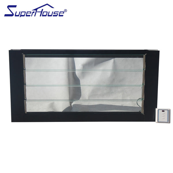 Most popular Electric aluminium frame adjustable glass louvre window for commercial project