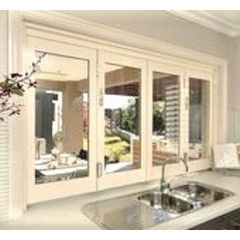 Multi panels locking systems double glazed Australia design aluminum folding / Bi Fold window on China WDMA