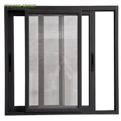 NFRC CE standard Factory power coated fire rated double tempered insulated glass Aluminum Sliding Window on China WDMA