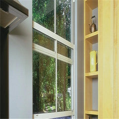 New Design Cheap Double Glass Sliding Security Three Track UPVC PVC Windows on China WDMA