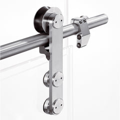 New Design Durable Stainless Steel Sliding Door Barn Door Glass Hardware Track Kit on China WDMA