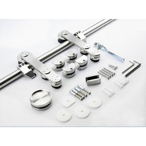 New Design Durable Stainless Steel Sliding Door Barn Door Glass Hardware Track Kit on China WDMA