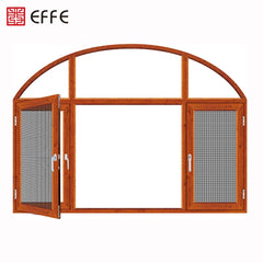 New Model Thermal Break Double Swing Aluminum Frame Casement Anti-theft Glass Windows with Blinds Mosquito Net Grill Design on China WDMA