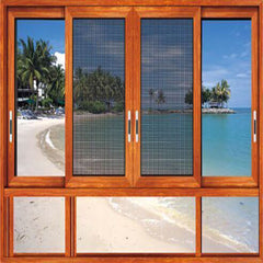 New design double glazed slide aluminium frame sliding frosted glass window with mosquito net on China WDMA