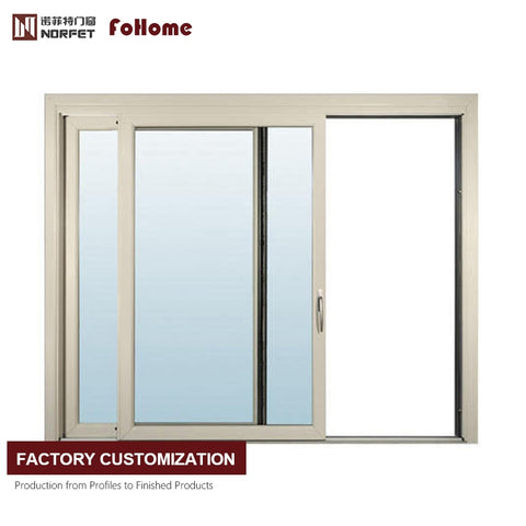 New design double glazed slide aluminium frame sliding frosted glass window with mosquito net 2/4 panels on China WDMA