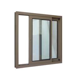 New design double glazed slide aluminium frame sliding frosted glass window with mosquito net on China WDMA