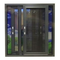 New design double glazed slide aluminium frame sliding frosted glass window with mosquito net on China WDMA