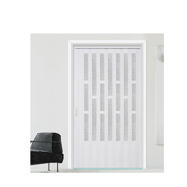 New design excellent plastic pvc sliding bathroom door for bathrooms folding price on China WDMA