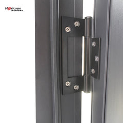 New design factory price modern entry black powder coated exterior glass aluminium double door for sale on China WDMA