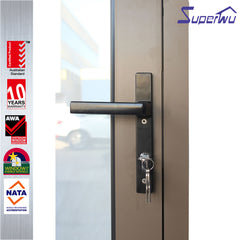 New design factory price patio single panel aluminium casement hinged glass door on China WDMA