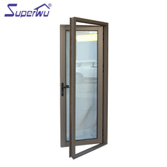 New design factory price patio single panel aluminium casement hinged glass door on China WDMA