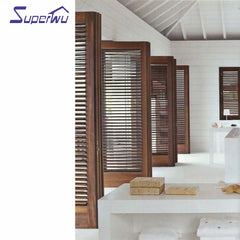 New design product Aluminum Big Blades Bifolding Louver window & door on China WDMA