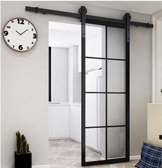 New iron grill window door designs for tempered clear glass barn french doors interior sliding on China WDMA