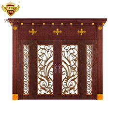 New low maintenance wrought iron exterior french style doors HL-J07 on China WDMA