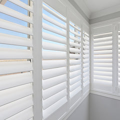 New style factory directly provide bi fold plantation shutters windows on China WDMA