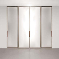 Non-thermal break aluminum frame insulated sliding barn door on China WDMA