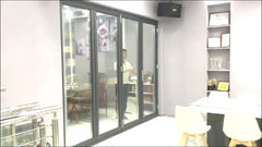 New technology slide track smoothly double glass folding patio large window door on China WDMA