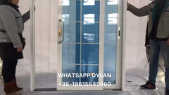 Lower track interior french glass sliding doors on China WDMA