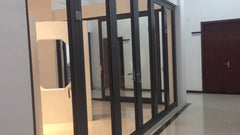 Double glass stacker aluminum or pvc veranda bifold doors on China WDMA