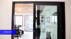 Professional soundproof glass kitchen door flucarbon aluminium double glazed doors Of Low Price on China WDMA