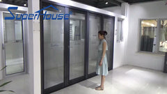 Custom folding Partition Glass Bifold Door For Living Room on China WDMA