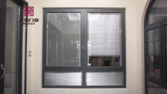 Double glass bow window aluminium french casement louvered windows on China WDMA