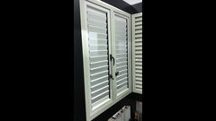 outdoor aluminum louvers exterior plantation shutters window supplier metal security shutters for windows on China WDMA